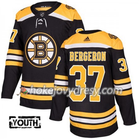 Dětské Hokejový Dres Boston Bruins Patrice Bergeron 37 Adidas 2017-2018 Černá Authentic